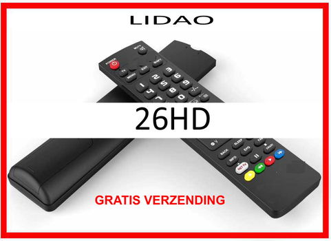 Vervangende afstandsbediening voor de 26HD van LIDAO. - 0