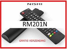 Vervangende afstandsbediening voor de RM201N van NISHI.