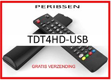 Vervangende afstandsbediening voor de TDT4HD-USB van PERIBSEN.