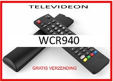 Vervangende afstandsbediening voor de WCR940 van TELEVIDEON.