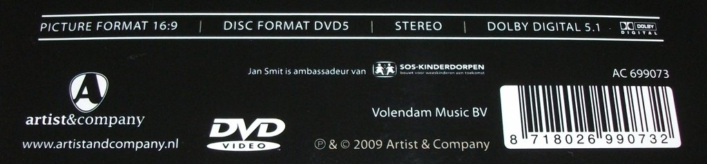 Dvd *** JAN SMIT *** Live '09 - 2