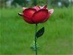 tuinsteker , roos , metalen roos - 1 - Thumbnail