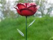 tuinsteker , roos , metalen roos - 3 - Thumbnail