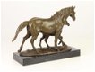 groot brons beeld op marmeren basis , paard - 6 - Thumbnail