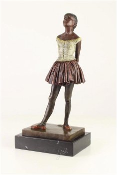 Een bronzen sculptuur van een danseresje-brons-beeld - 2