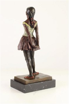 Een bronzen sculptuur van een danseresje-brons-beeld - 6