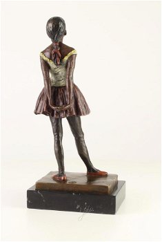 Een bronzen sculptuur van een danseresje-brons-beeld - 7