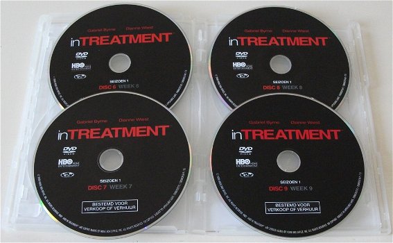 Dvd *** IN TREATMENT *** 4-DVD Boxset Seizoen 1: Week 6 - 9 - 3