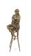 bronzen beeld pikante dame - 1 - Thumbnail