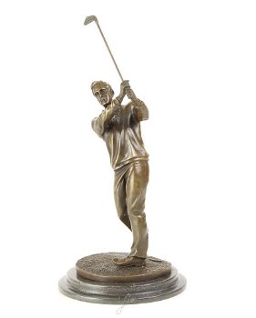 Een brons beeld , golf , kado - 1
