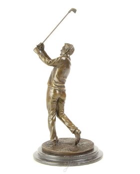 Een brons beeld , golf , kado - 3