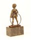 brons beeld van een meisje , brons - 3 - Thumbnail