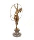bronzen sculptuur ,dansende vrouw met ringen - 6 - Thumbnail