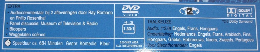 Dvd *** EVERYBODY LOVES RAYMOND *** 4-DVD Boxset Seizoen 3 - 2