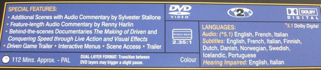 Dvd *** DRIVEN *** - 2