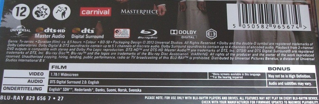 Blu-Ray *** DOWNTON ABBEY *** 3-Disc Boxset Seizoen 4 - 2