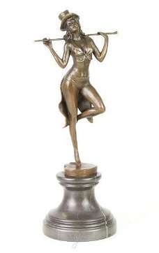 brons beeld , pikante dansesres