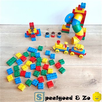 Lego Duplo Ballenbaan / Glijbaan met trein en poppetjes - 0