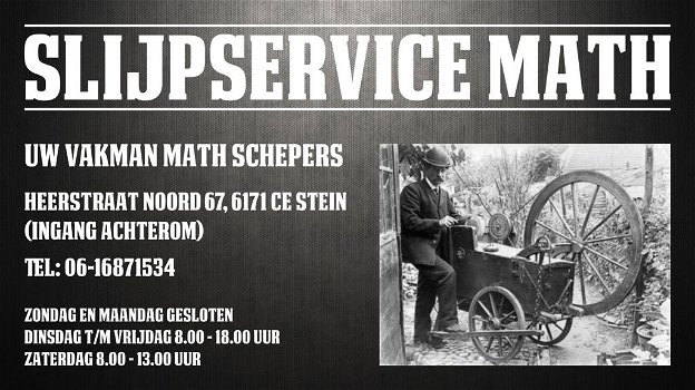 Slijpservice Math voor al uw slijpwerk. - 0