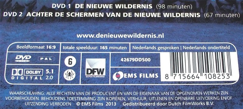 Dvd *** DE NIEUWE WILDERNIS *** 2-DVD Boxset - 2