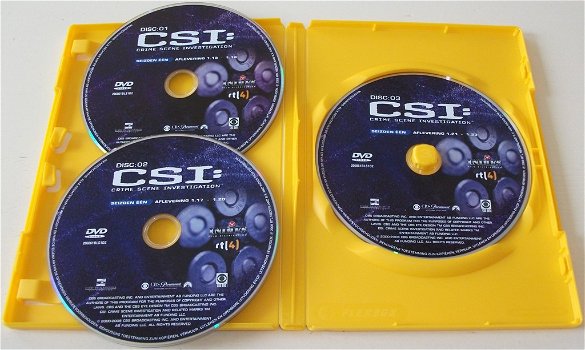 Dvd *** CSI *** 3-DVD Boxset Seizoen 1 Afl. 13 - 23 - 3