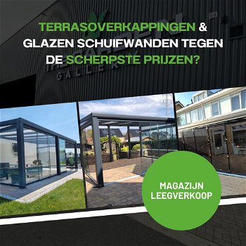 6-Rail Glazen Schuifwand Van Helder Glas - 3