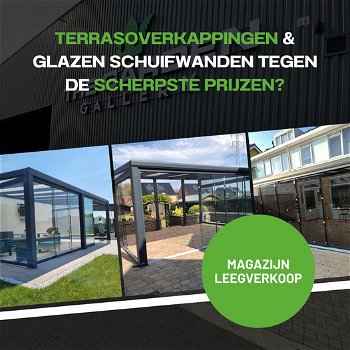 4-Rail Glazen Schuifwand Van Getint Glas - 3