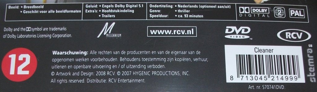 Dvd *** CLEANER *** - 2