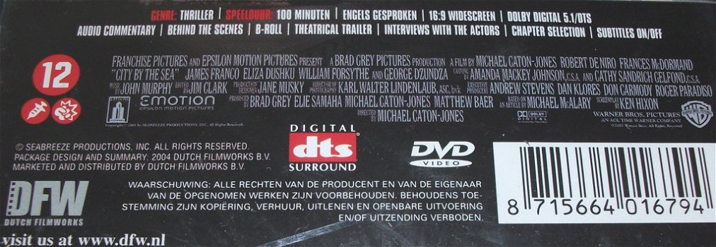 Dvd *** CITY BY THE SEA *** *NIEUW* - 2