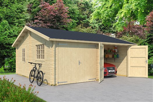 Tuinhuis houten garage Falkland: 575 x 575 cm - 4