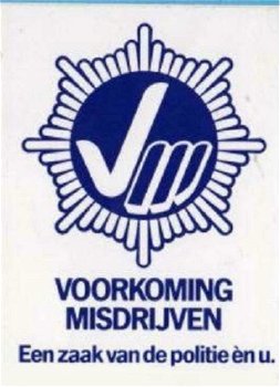 Sticker Voorkoming misdrijven(2) - 0