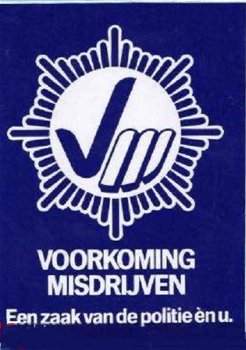 Sticker Voorkoming misdrijven - 0