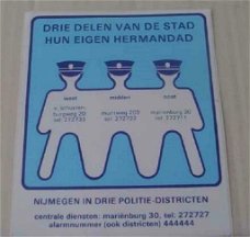 Sticker Nijmegen in drie politie-districten