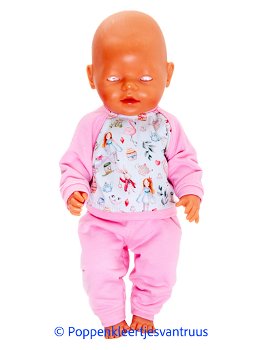 Baby Born 43 cm Jogging setje roze/blauw - 0