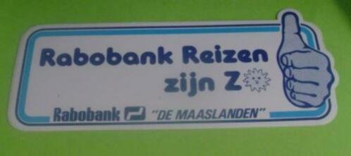 Sticker Rabobank reizen zijn ZO(Rabobank)De Maaslanden - 0