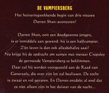 DE VAMPIERSBERG, DE WERELD VAN DARREN SHAN deel 4 - Darren Shan - 1