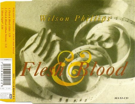 Wilson Phillips – Flesh & Blood (3 Track CDSingle) - 0