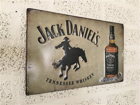 Jack Daniels Whiskey metaal muurbord , kado - 1
