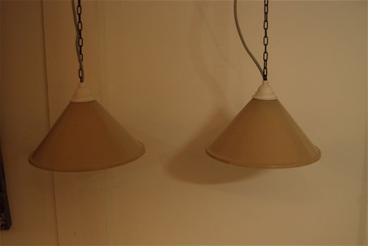 Set Brocante Hanglampjes Creme/Beige Gebruiksklaar - 2