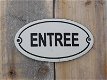 Bordje emaille-entree ,deur bord , emaille - 0 - Thumbnail