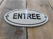 Bordje emaille-entree ,deur bord , emaille - 3 - Thumbnail