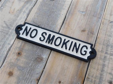 deurbord , deurborje , no smoking , niet roken , emaille - 1