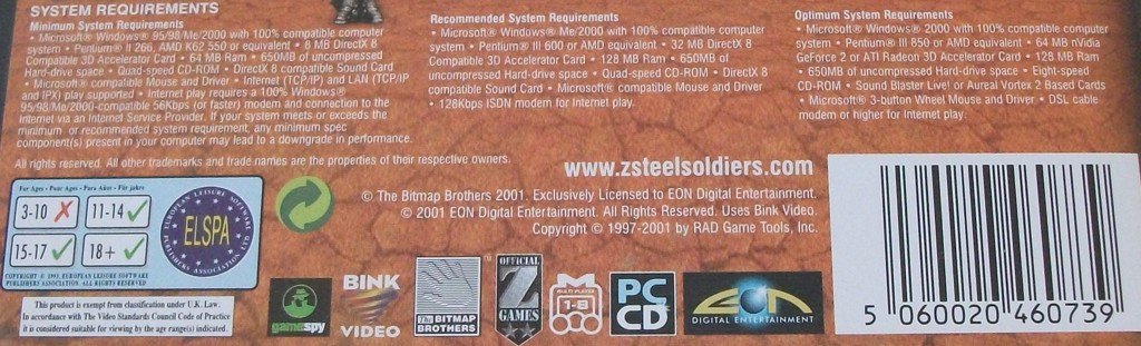PC Game *** Z: STEEL SOLDIERS *** - 2