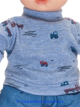 Baby Annabell 43 cm Jongens setje blauw/tractors - 1