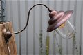 wandlamp, koperenlamp , lamp messing en glas. - 0 - Thumbnail