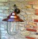 wandlamp, koperenlamp , lamp messing en glas. - 5 - Thumbnail