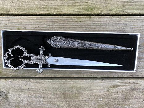 Prachtige schaar-scissor dagger-renaissance schaar-kado - 0