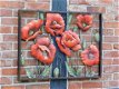 metalen muurdecoratie , bloemen - 1 - Thumbnail