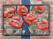 metalen muurdecoratie , bloemen - 2 - Thumbnail