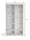 VOORRAAD Mat witte Kledingkast met spiegel 120 cm breed MONTAGE MOGELIJK - 5 - Thumbnail